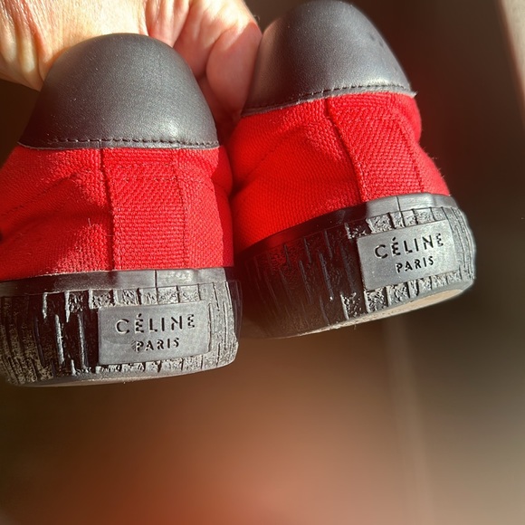 CELINE red canvas sneakers, Size 40 - Picture 7 of 11